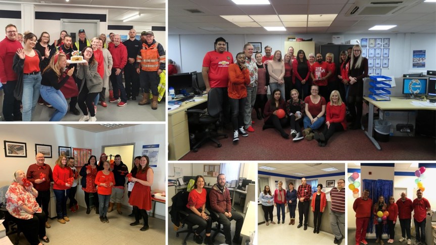 Copart teammates wearing red for ILC charity