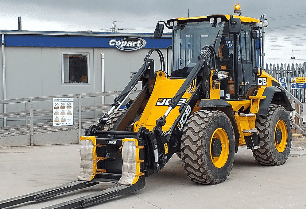 JCB loaders at Copart Bristol